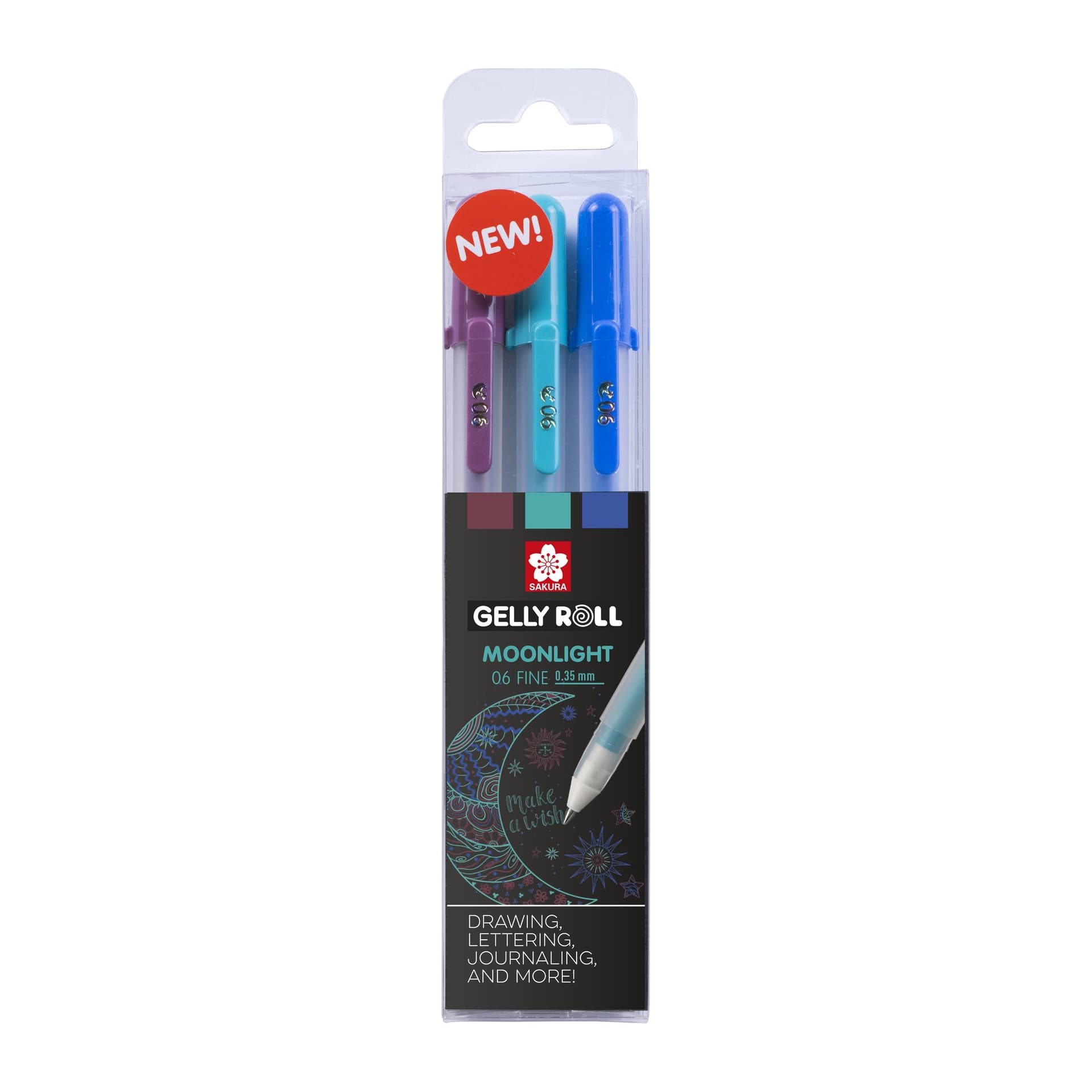 Gelschrijver Sakura Gelly Roll Moonlight 06 galaxy set à 3 kleuren 2