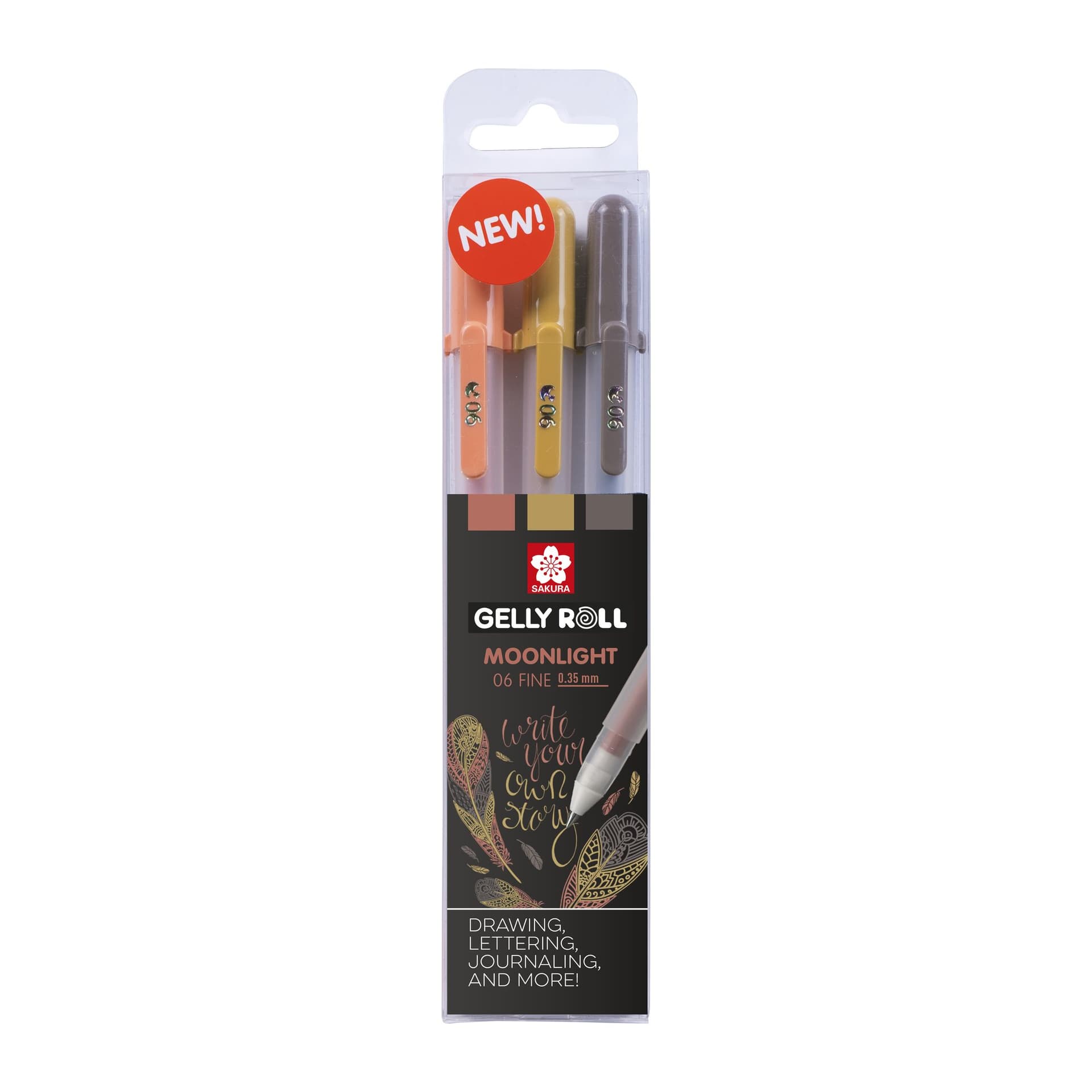 Gelschrijver Sakura Gelly Roll Moonlight 06 nature set à 3 kleuren 2