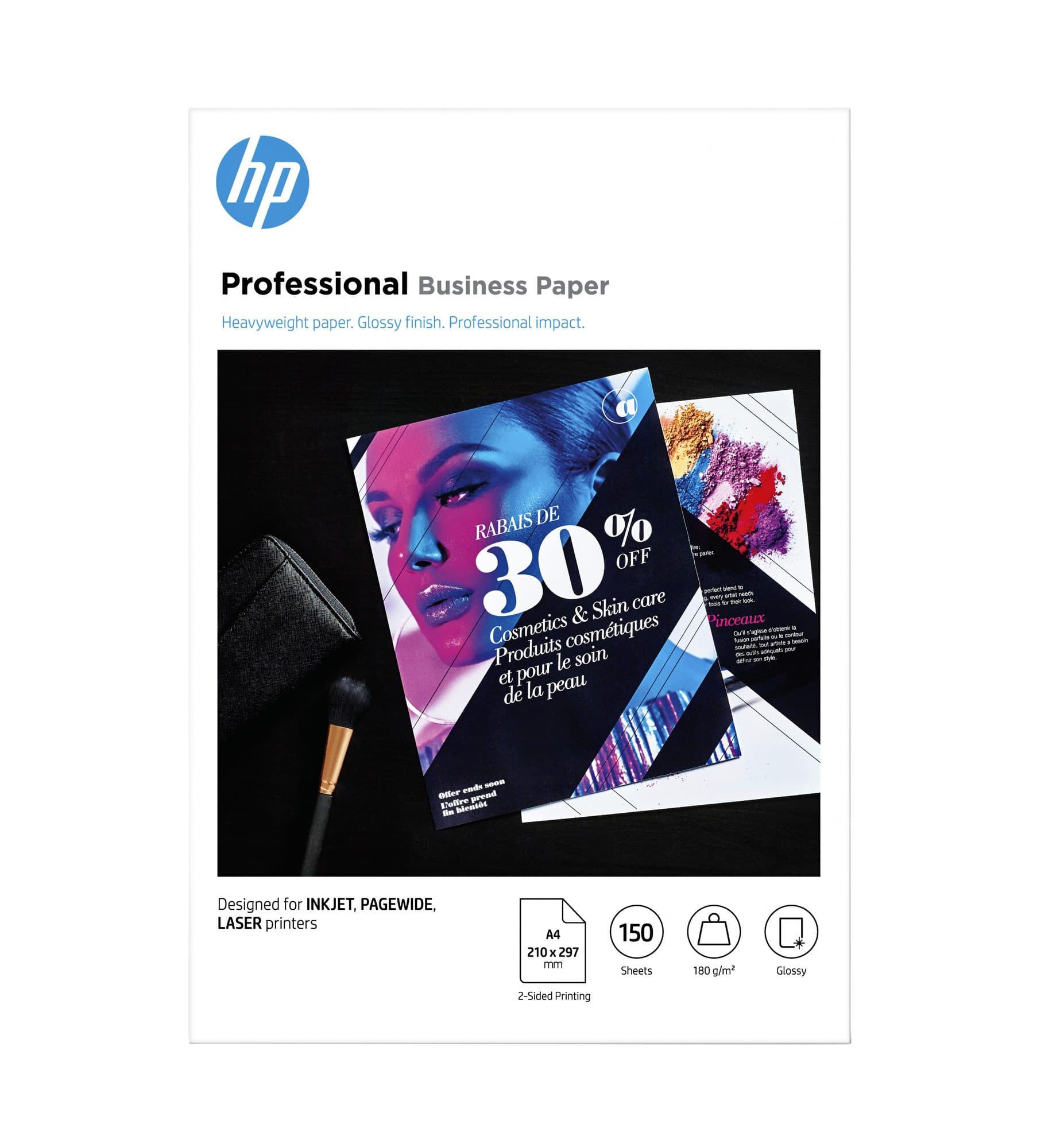 Fotopapier laser HP 3VK91A A4 180gr glans wit 150 vel 2