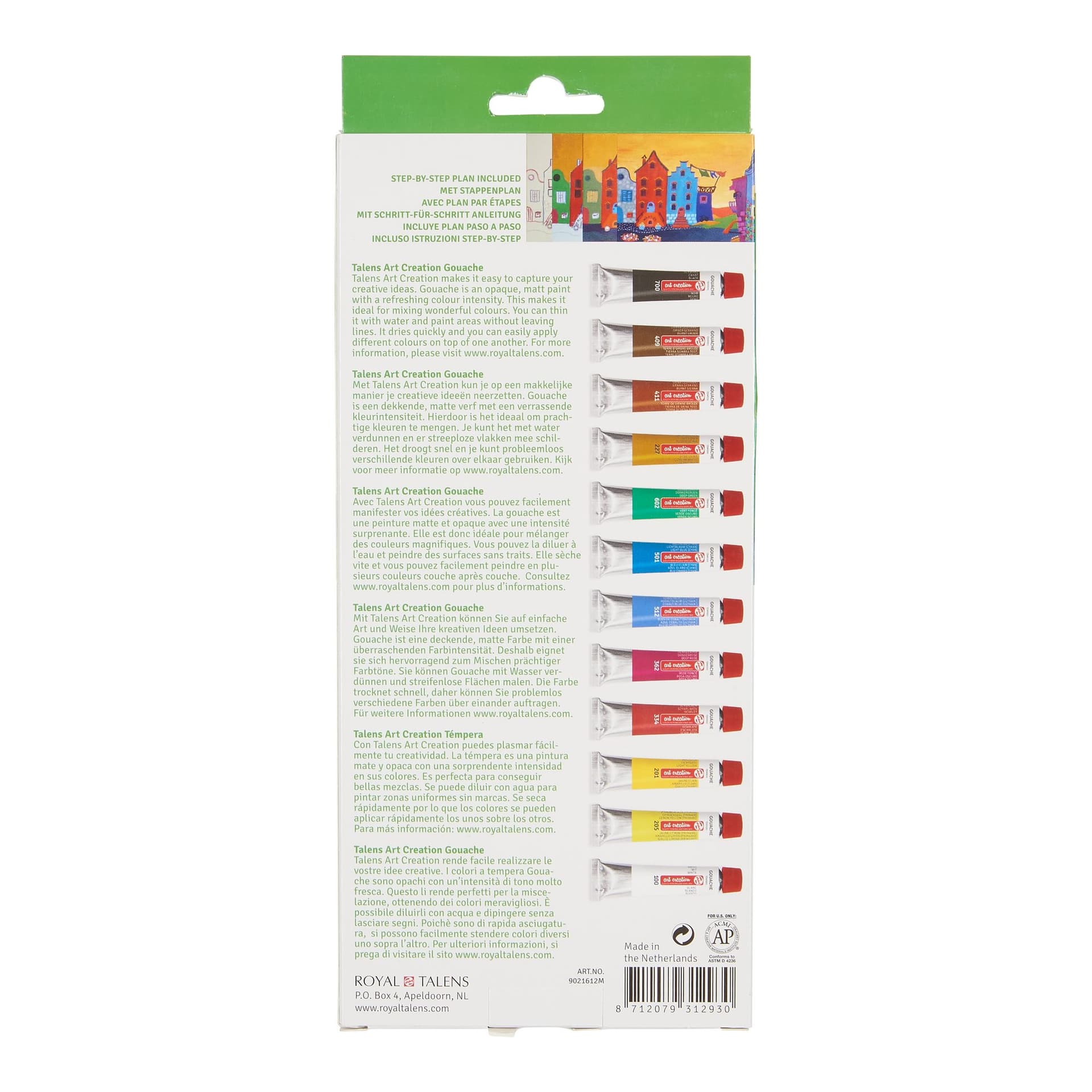 Gouache Talens Art Creation set à 12 kleuren 3