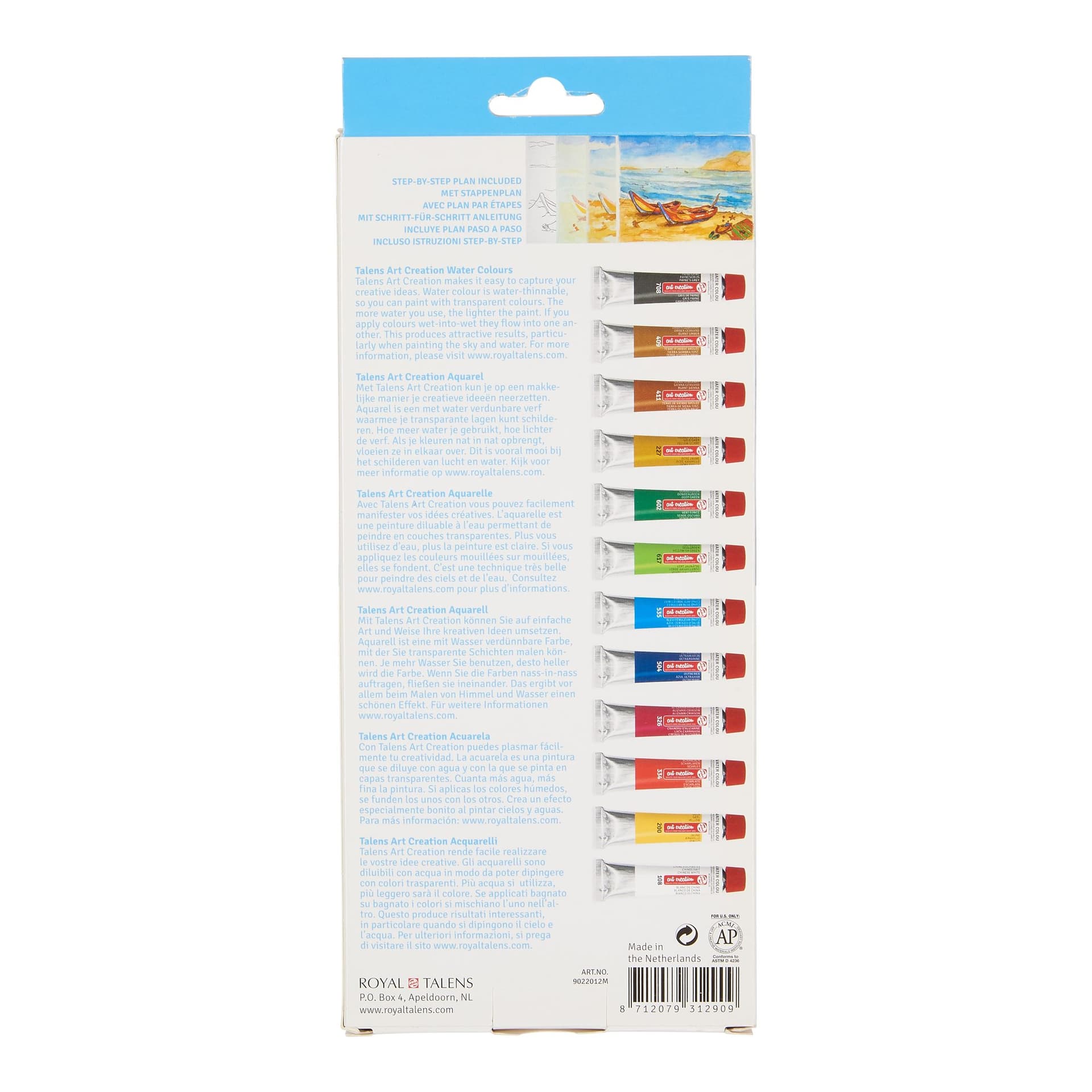 Aquarelverf Talens Art Creation set à 12 kleuren 3