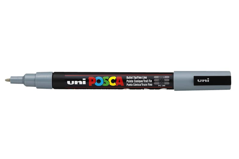 Paintmarker Uni POSCA PC3M fijn grijs