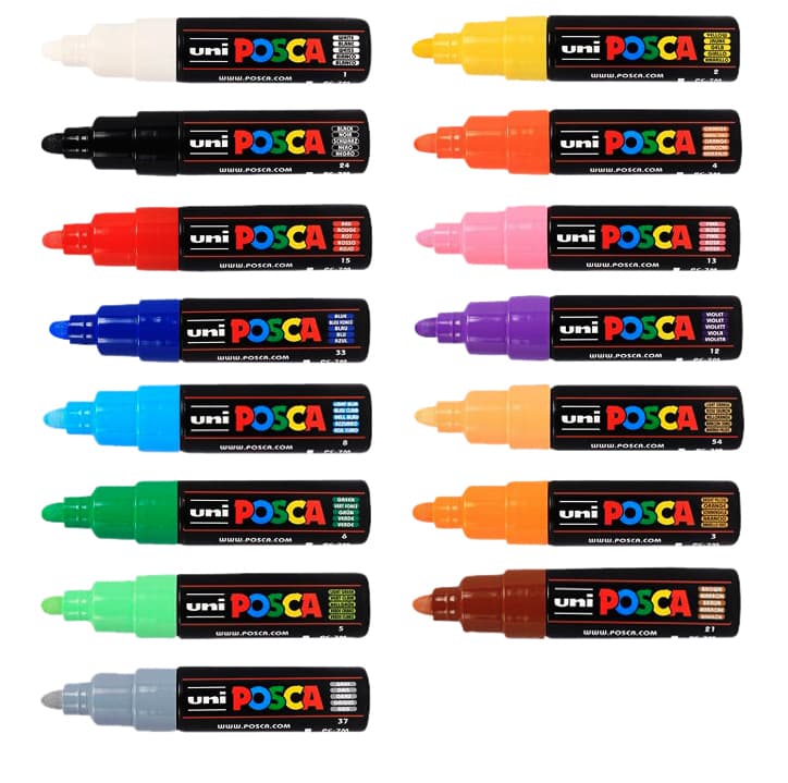 Paintmarker Uni POSCA PC7M breed bruin 2