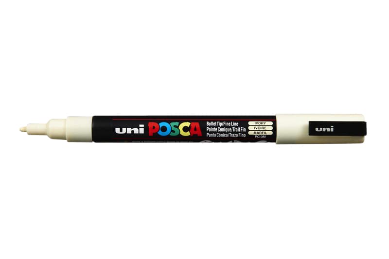 Paintmarker Uni POSCA PC3M fijn ivoor