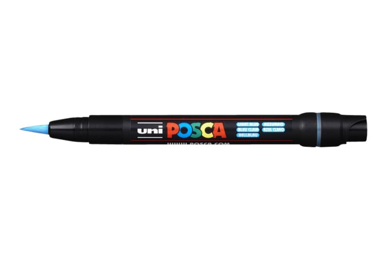 Paintmarker Uni POSCA PCF350 Brush 1-10mm lichtblauw