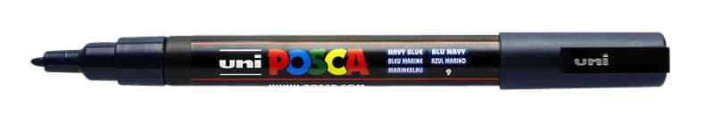 Paintmarker Uni POSCA PC3M fijn marineblauw