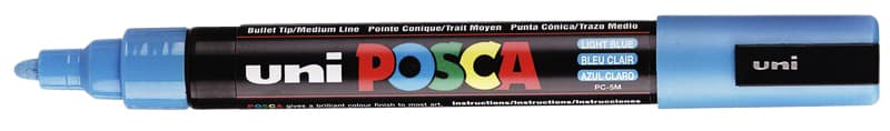 Paintmarker Uni POSCA PC5M medium lichtblauw