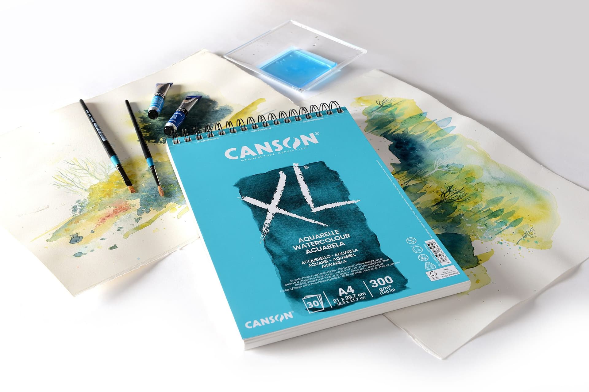 Aquarelpapier Canson XL 20vel 300gr A5 wit 2