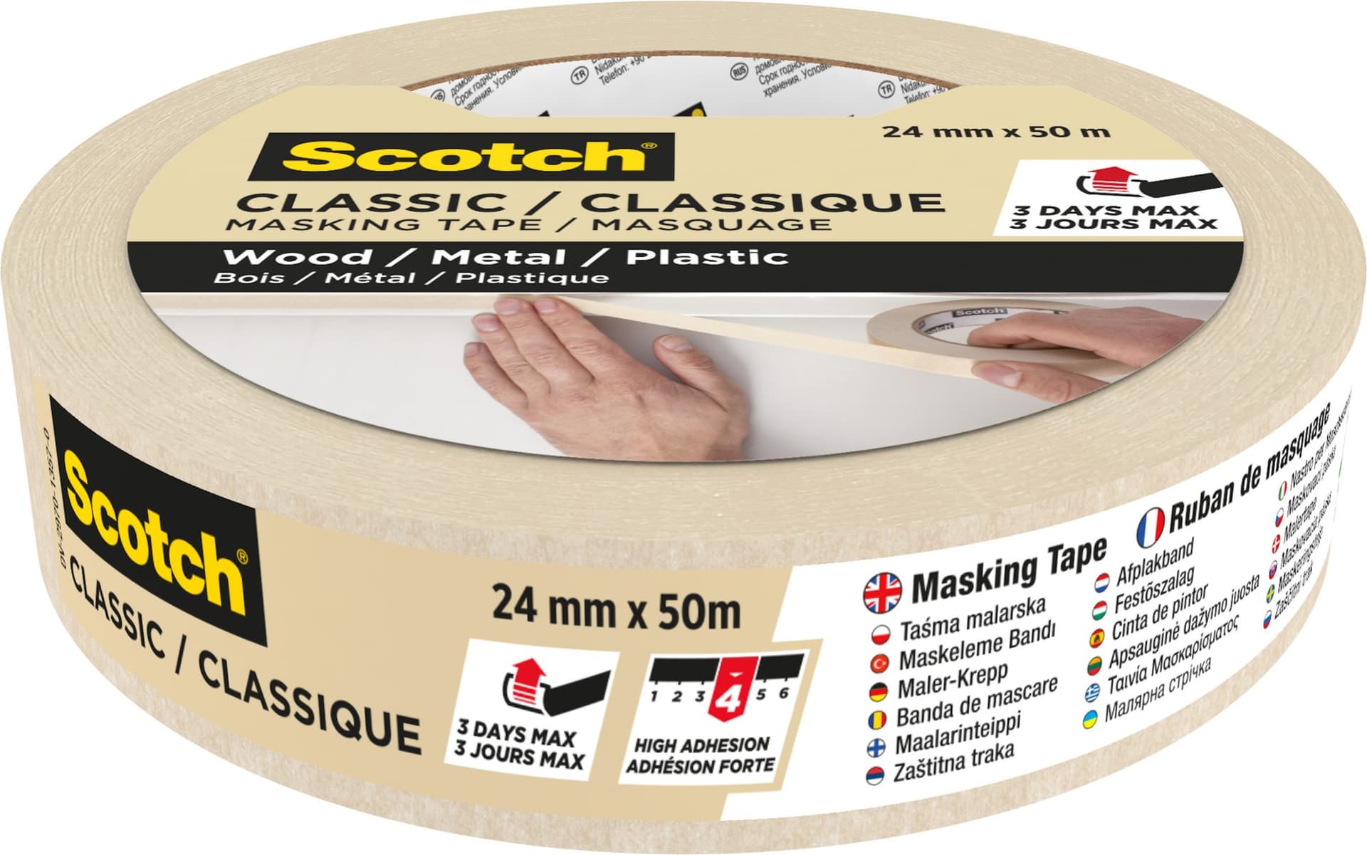 Afplaktape Scotch Classic 24mmx50m beige 4