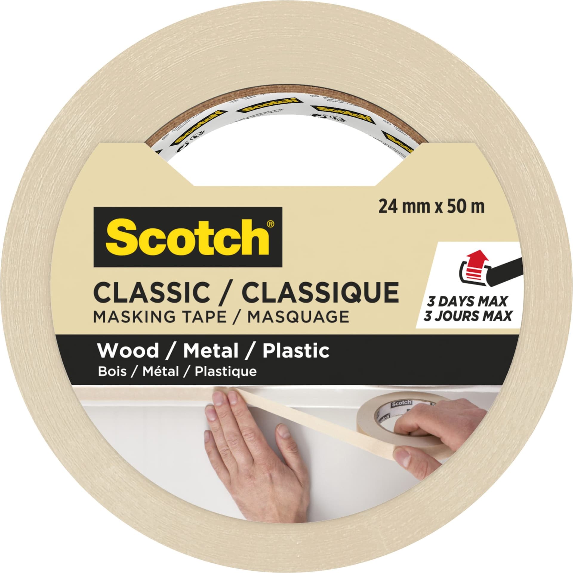 Afplaktape Scotch Classic 24mmx50m beige 5