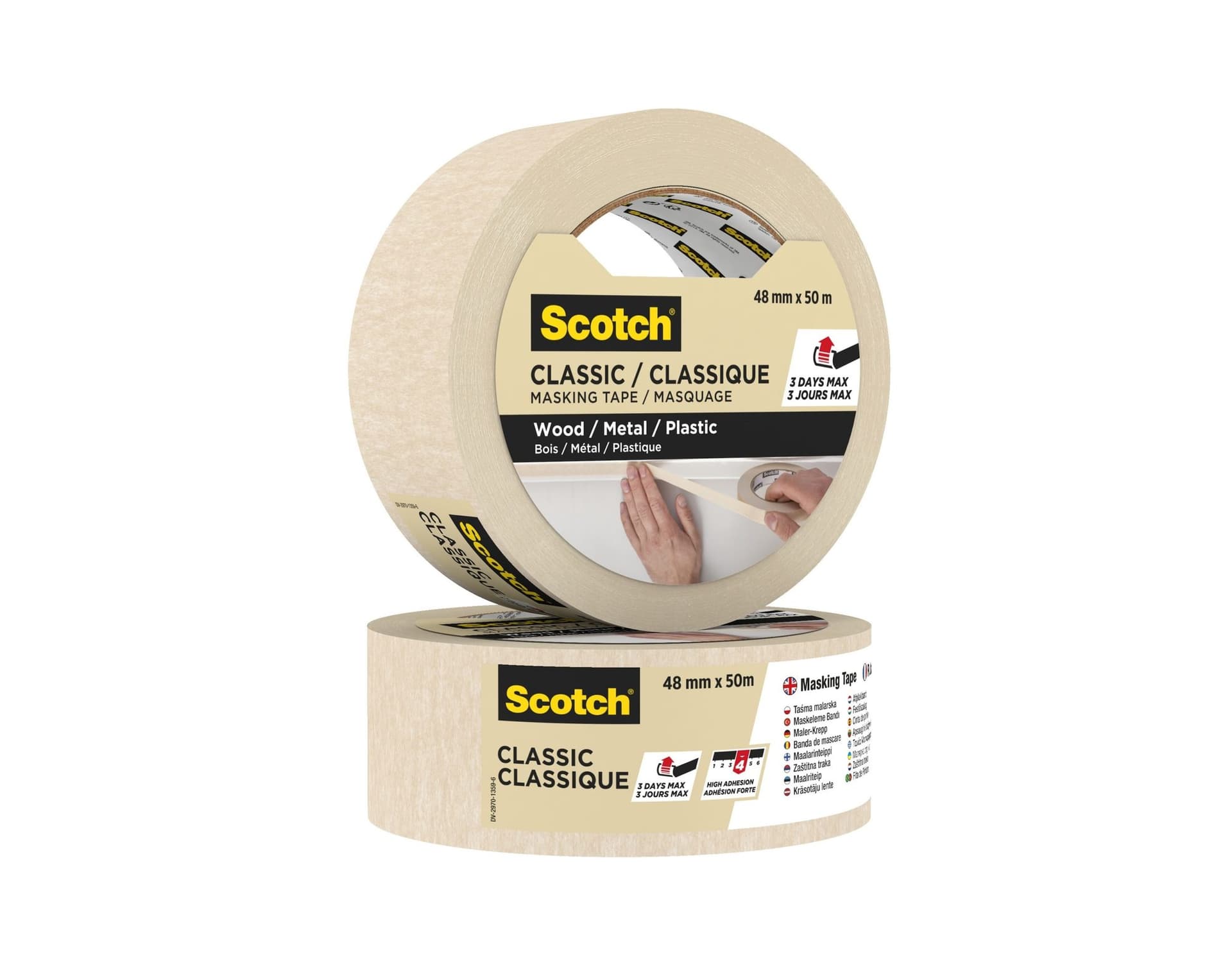 Afplaktape Scotch Classic 48mmx50m beige 2