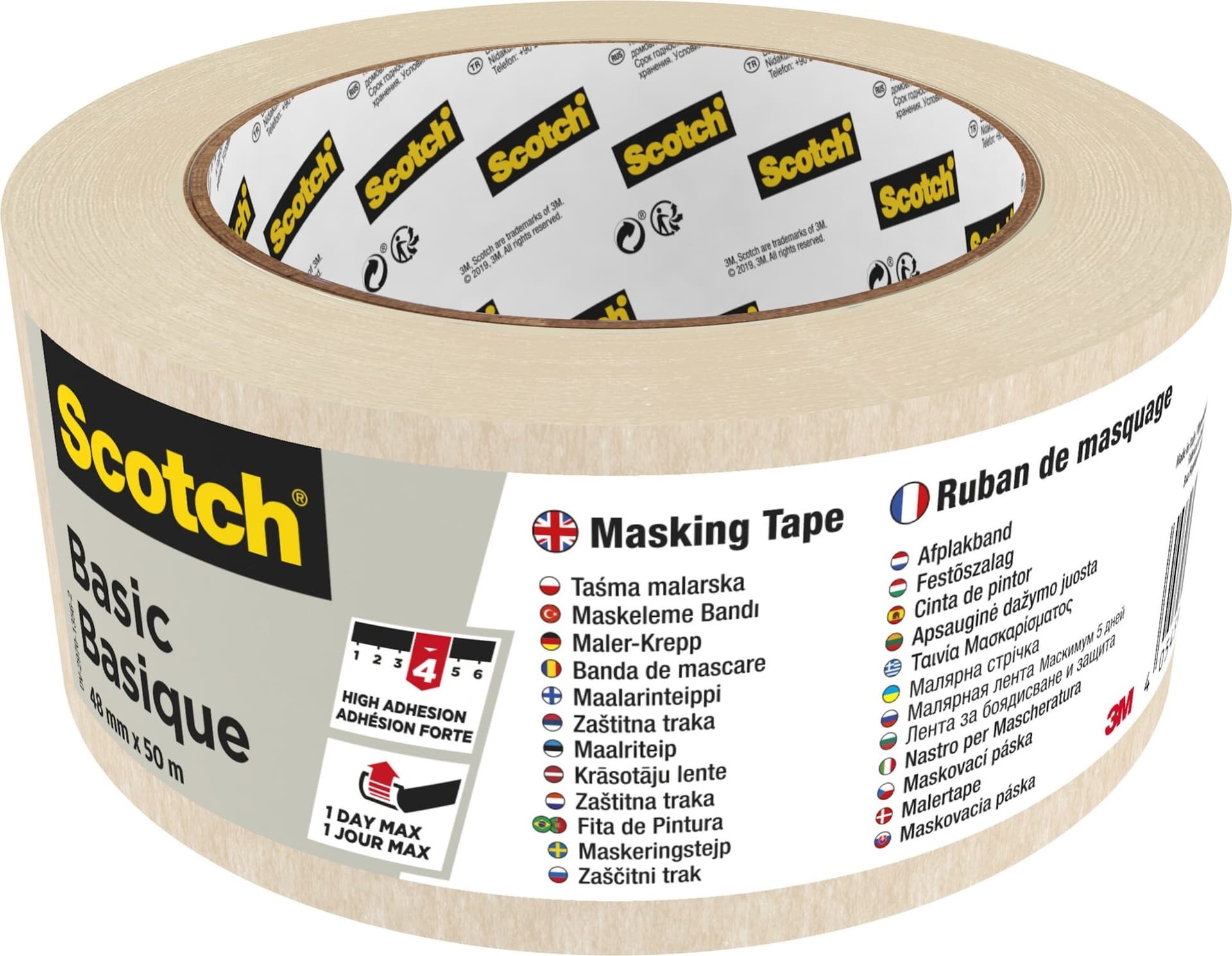 Afplaktape Scotch Basic 48mmx50m beige