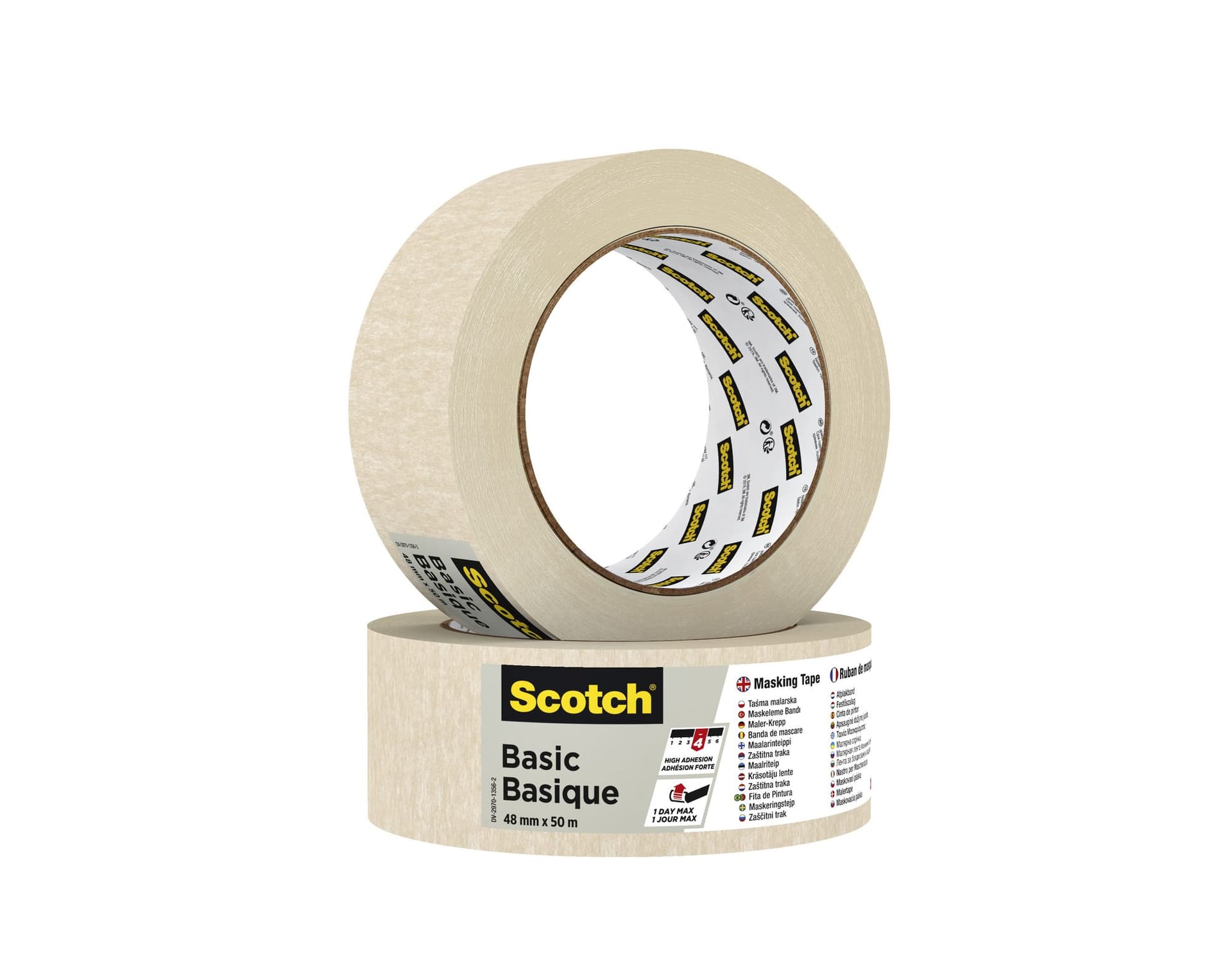 Afplaktape Scotch Basic 48mmx50m beige 4