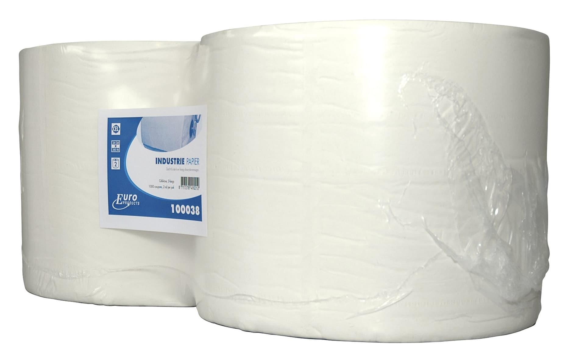 Poetspapier Euro Products M1-V1 2-laags 1000 vel wit 100038