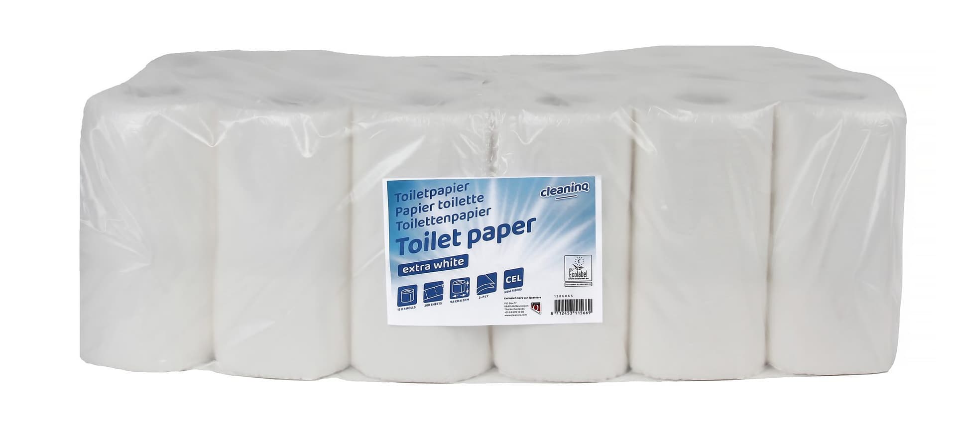 Toiletpapier Cleaninq T4 2-laags 48x200 vel wit
