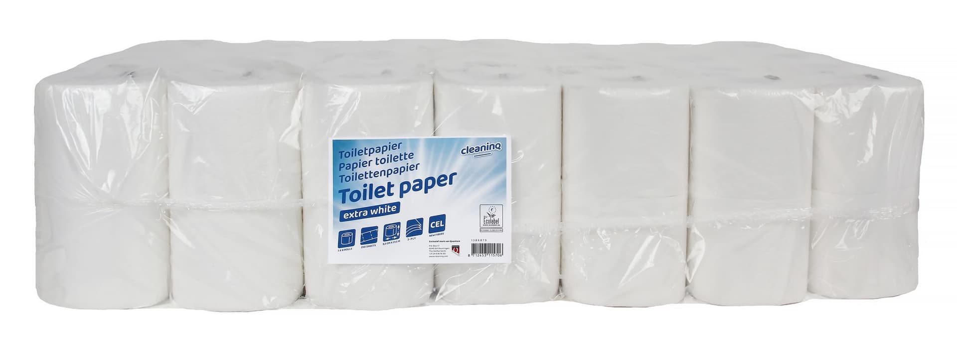 Toiletpapier Cleaninq T4 3-laags 56x250 vel wit