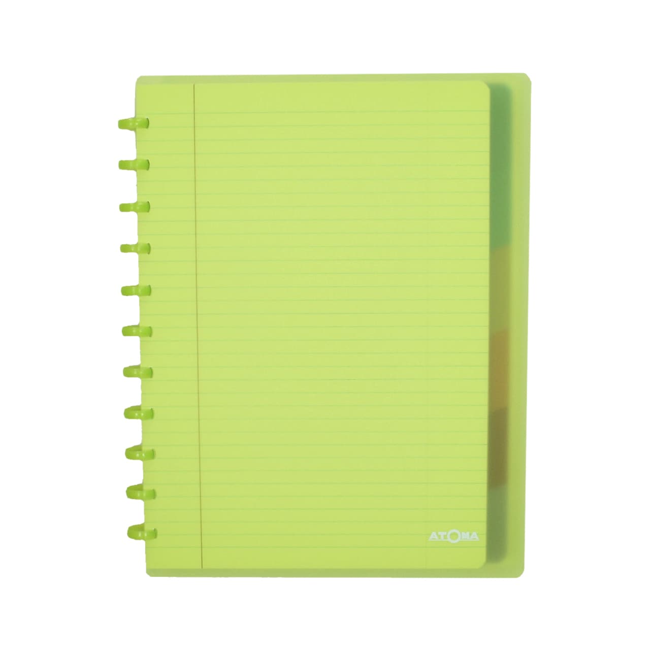 Schrift Atoma A4+ lijn 120blz 90gr PP transparant assorti 2