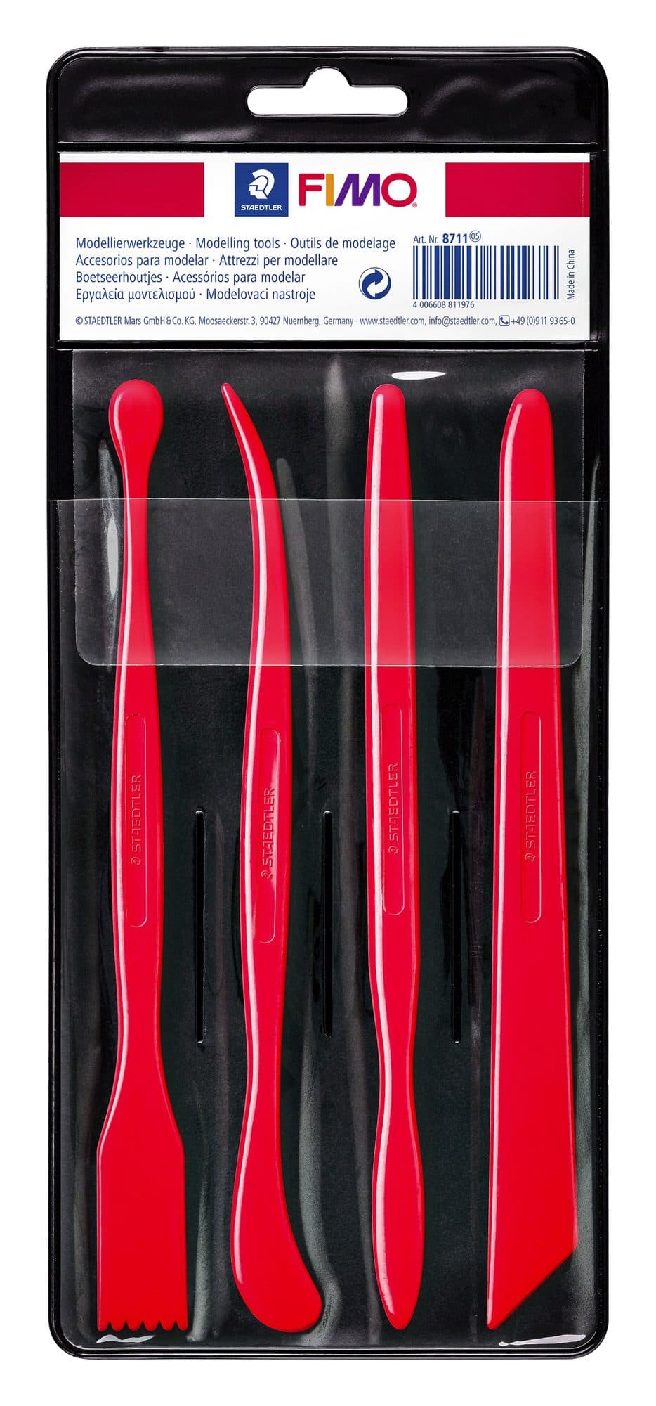 Boetseerspatel Staedtler Fimo blister à 4 stuks