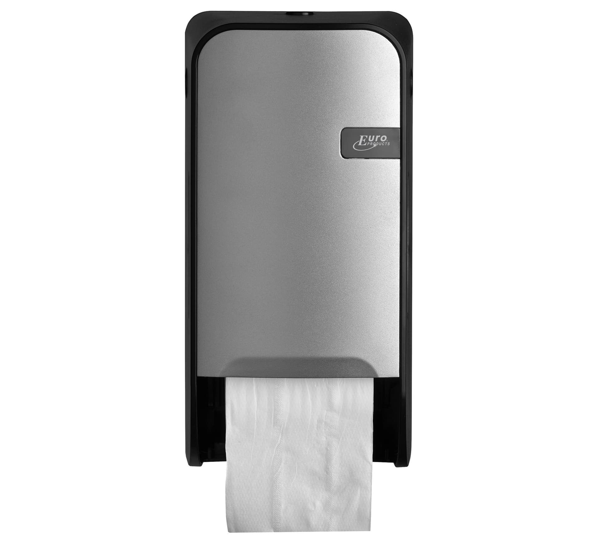 Toiletpapierdispenser Quartzline Q1 systeemrol duo zilver 441091