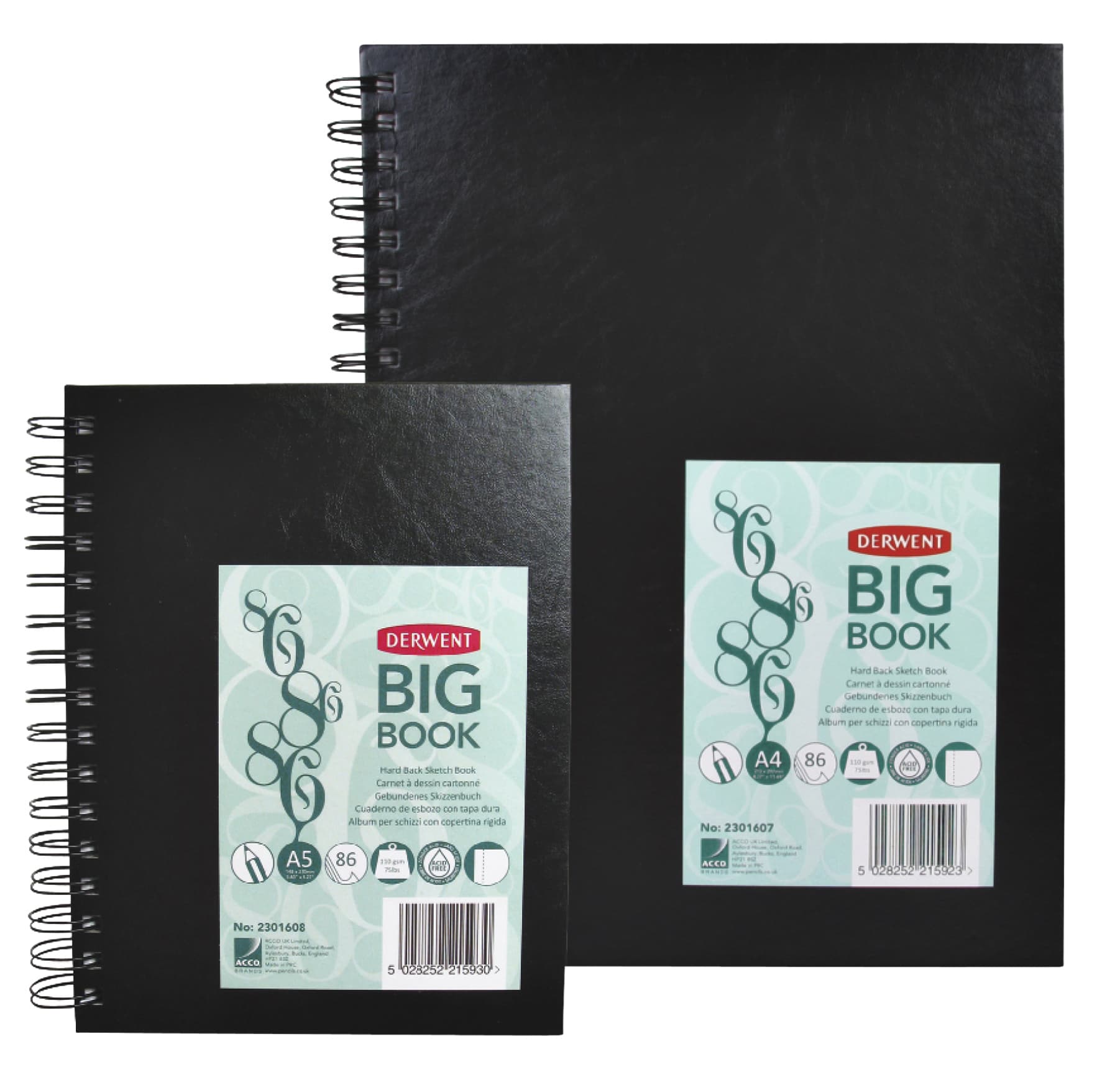 Schetsboek Derwent Big Book A5 harde kaft 3