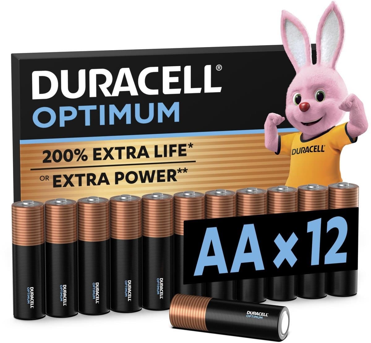 Batterij Duracell Optimum 12x AA 2