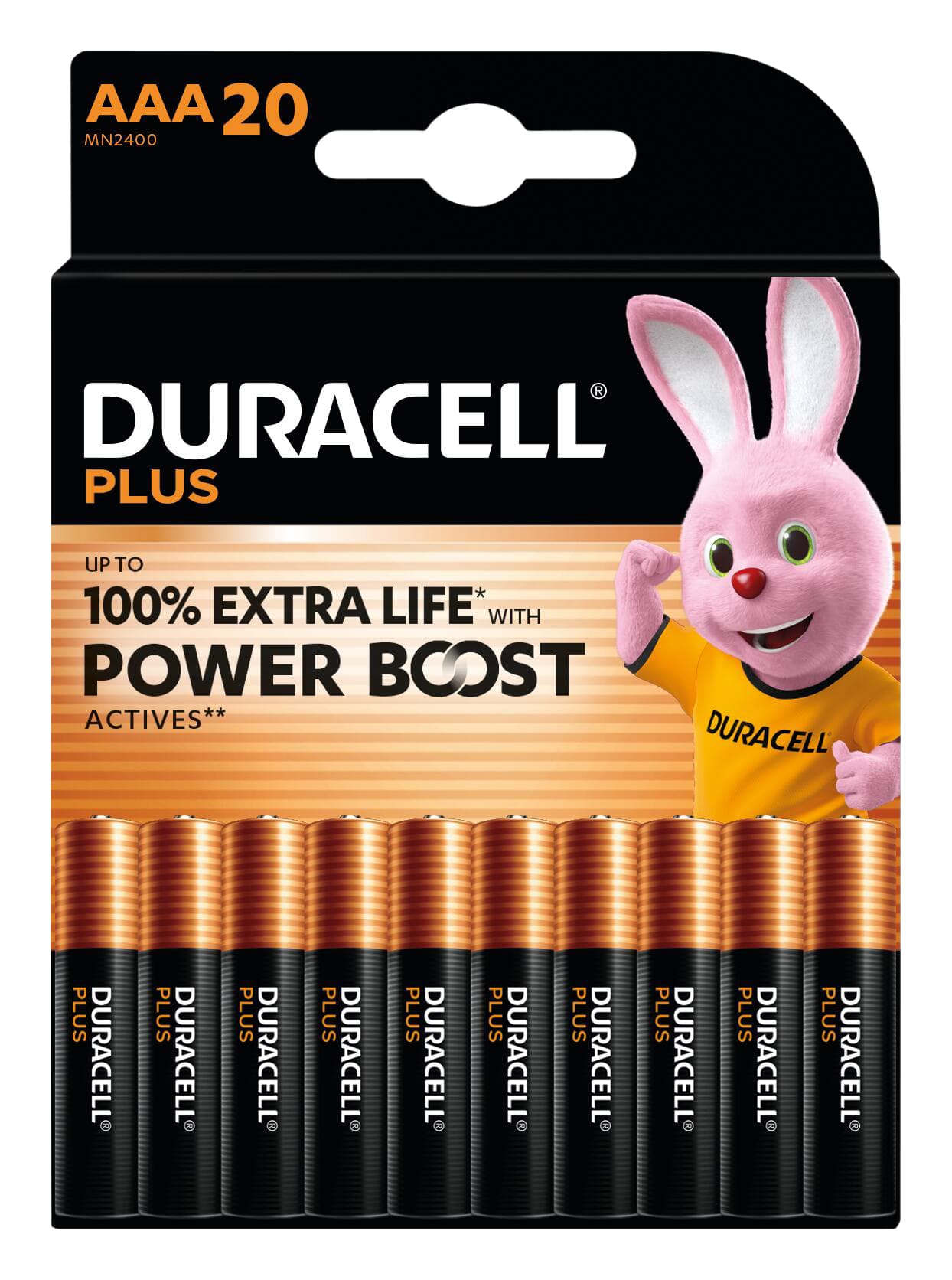 Batterij Duracell Plus power boost 20x AAA