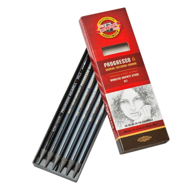 Grafietstift  Koh-I-Noor progresso 8915 HB 8B + aqua 2