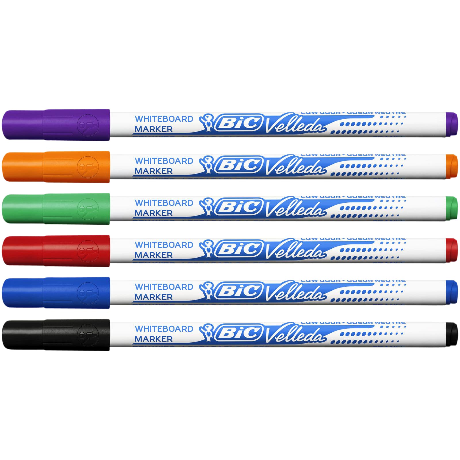 Whiteboardmarker Bic Velleda 1721 rond fijn blauw 6