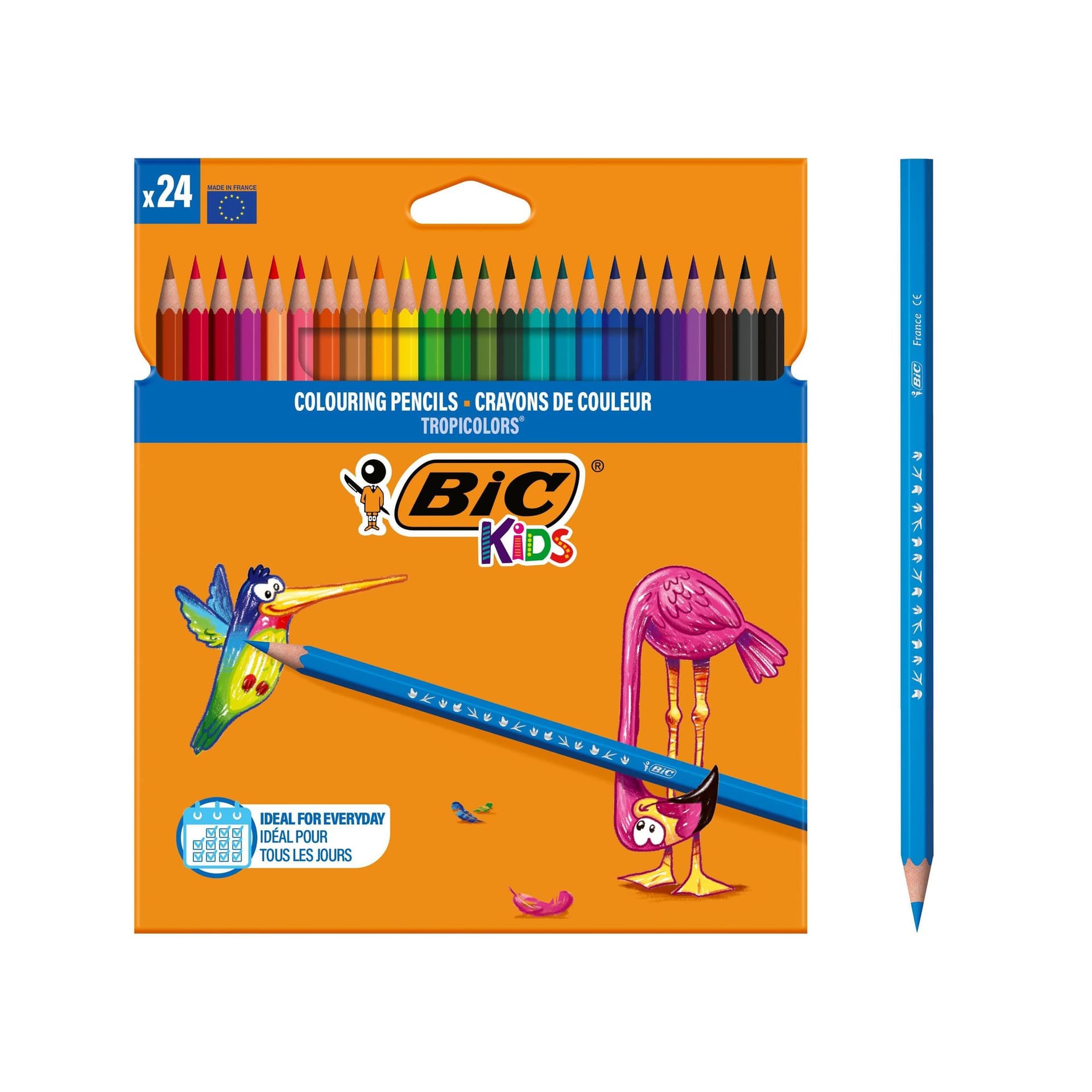 Kleurpotloden BicKids Tropicolors assorti blister à 24 stuks