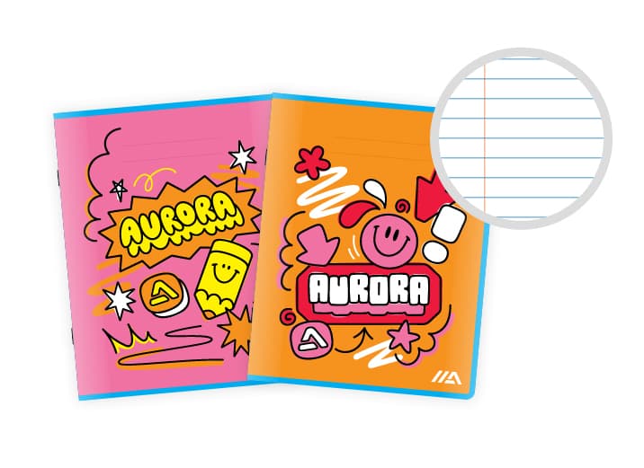Schrift Aurora A5 lijn 200 pagina's 60gr