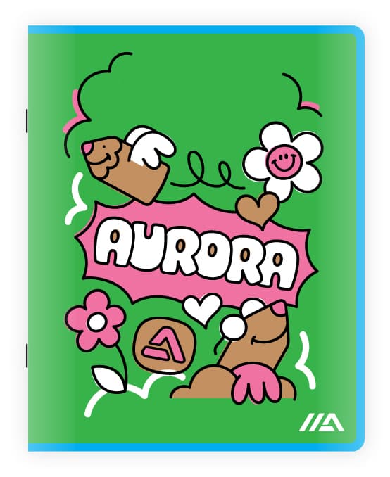 Schrift Aurora A5 ruit 5x5mm 200 pagina's 45gr 3