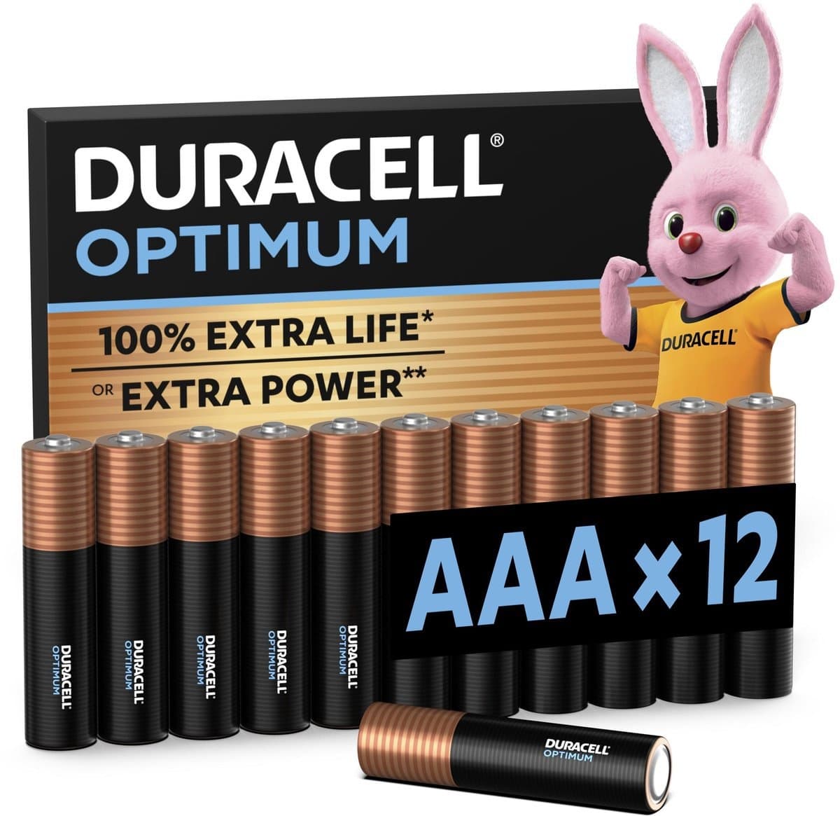 Batterij Duracell Optimum 12x AAA 2