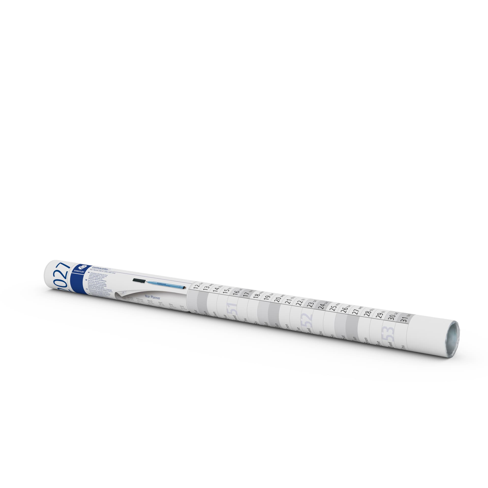 Jaarplanner 2027 Staedtler Lumocolor 84x60cm oprolbaar 2