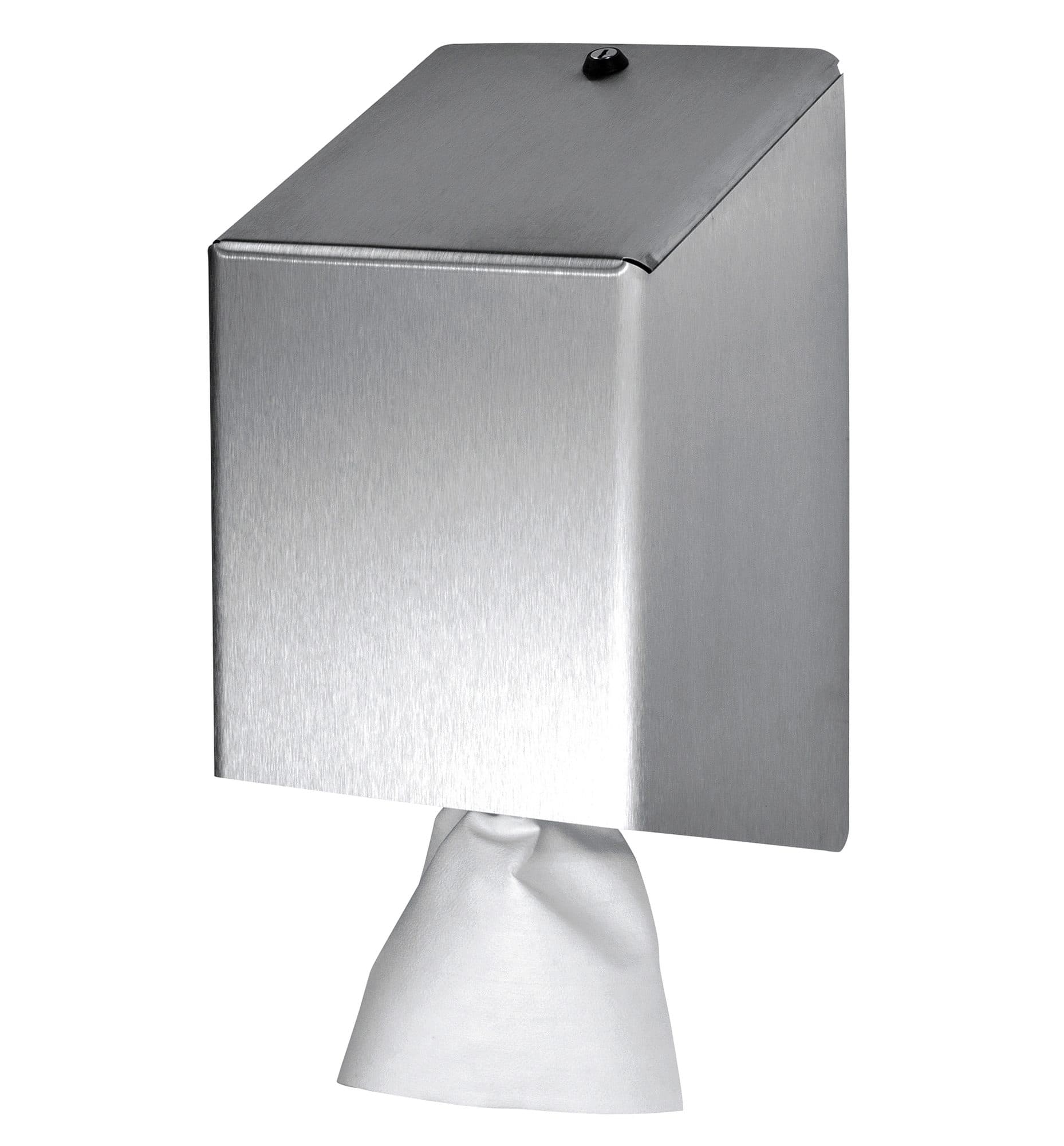 Poetspapierdispenser Euro Products universeel medium zilver 438990