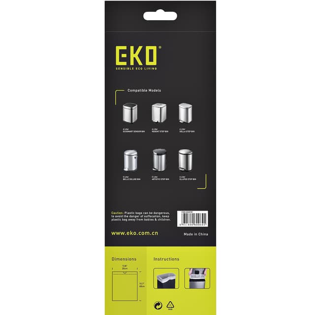 Afvalzak EKO MDPE type A met trekband 35x40cm 3-6L wit rol à 30 stuks 3