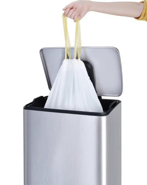 Afvalzak EKO MDPE type D met trekband 55x55cm 18-21L wit rol à 20 stuks 4