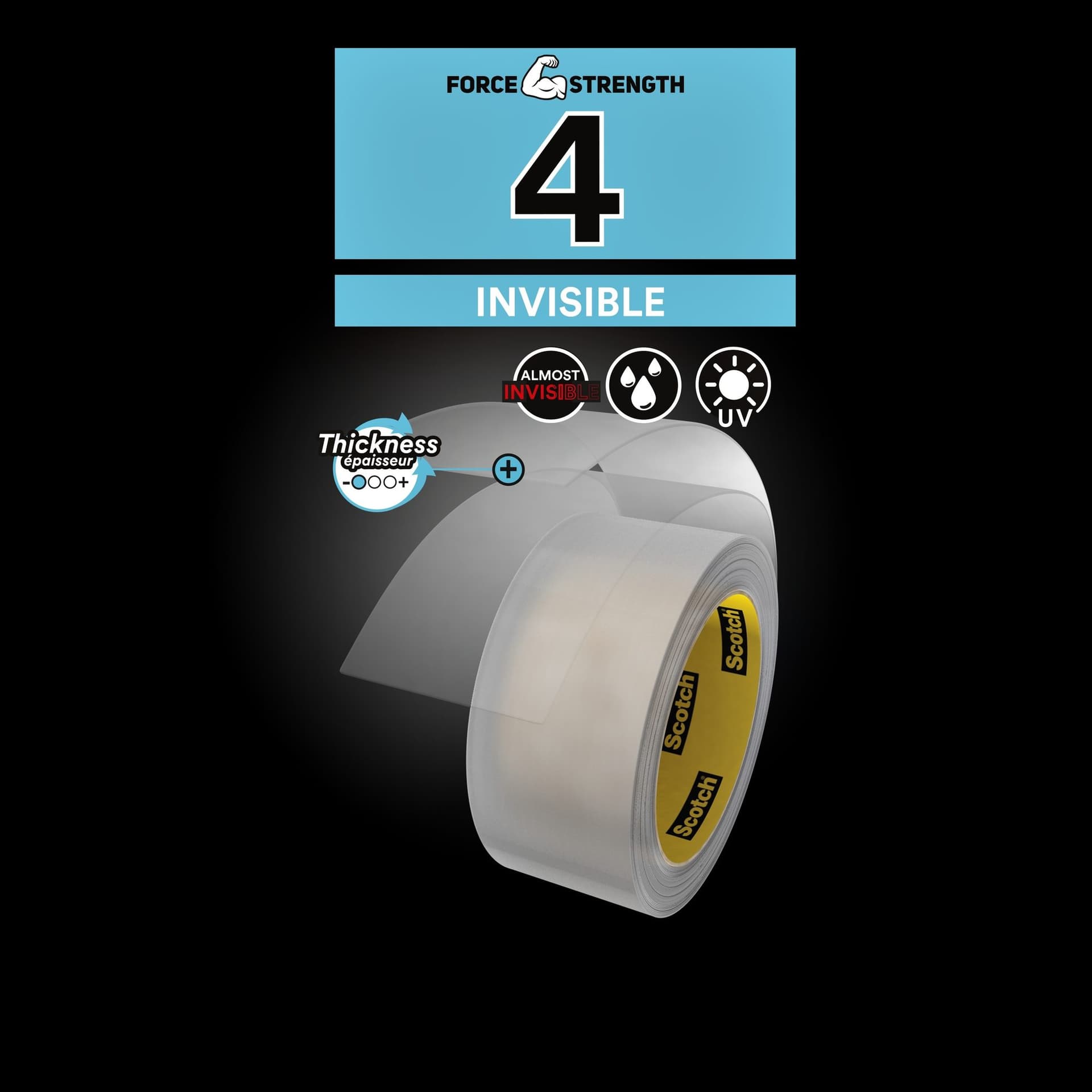 Plakband Scotch Extremium invisible 48mmx25m transparant 9