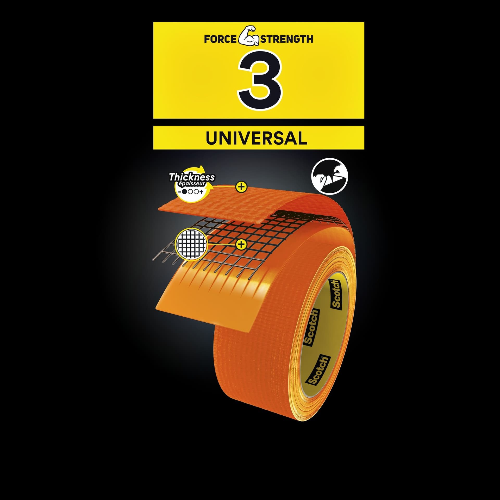 Plakband Scotch high visibility 48mmx25m oranje 8
