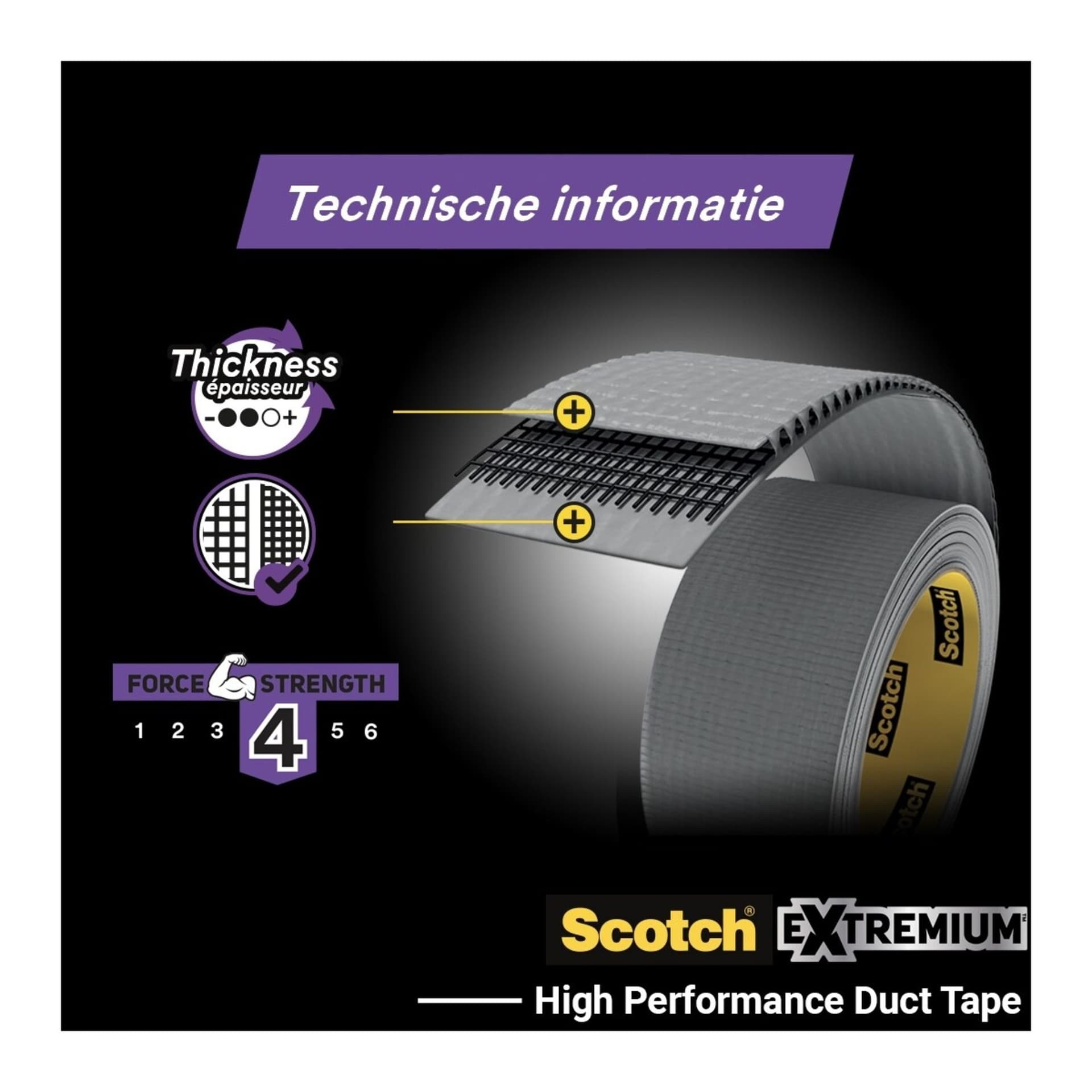 Duct tape Scotch Extremium no residue 18.2mx48mm grijs 3