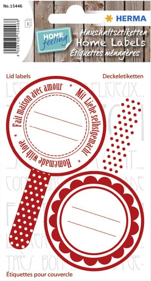Etiket HERMA 15446 keuken new look rood 2