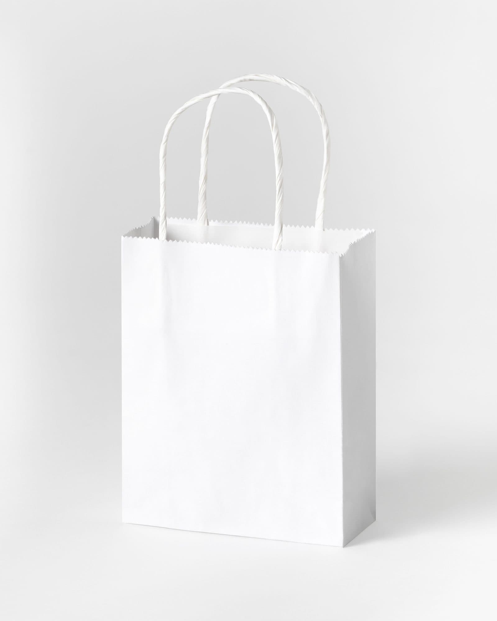 Tas met handvat Folia kraftpapier 110gr 12x15x5.5cm 20 stuks wit 2