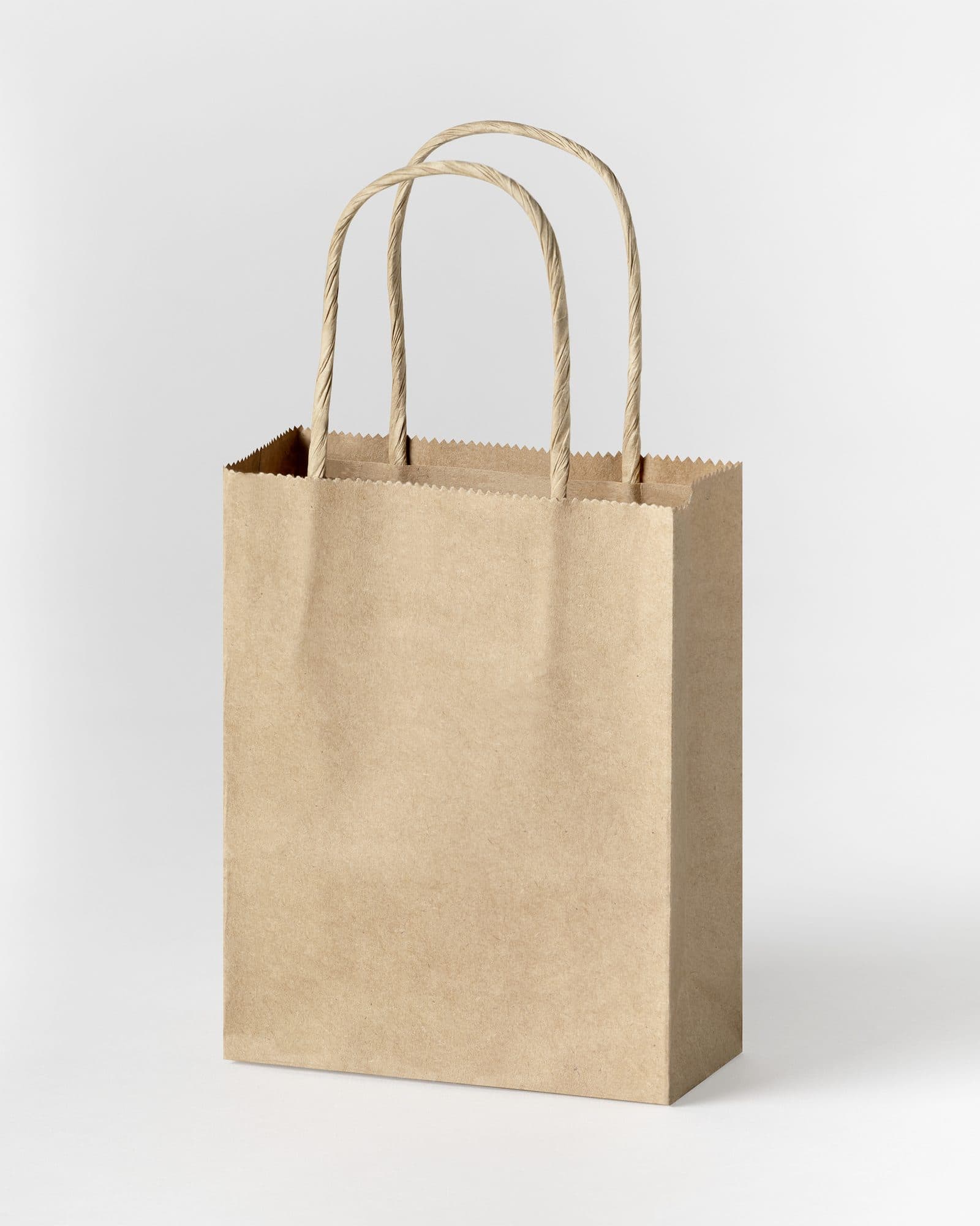 Tas met handvat Folia kraftpapier 125gr 12x15x5.5cm 20 stuks naturel 2