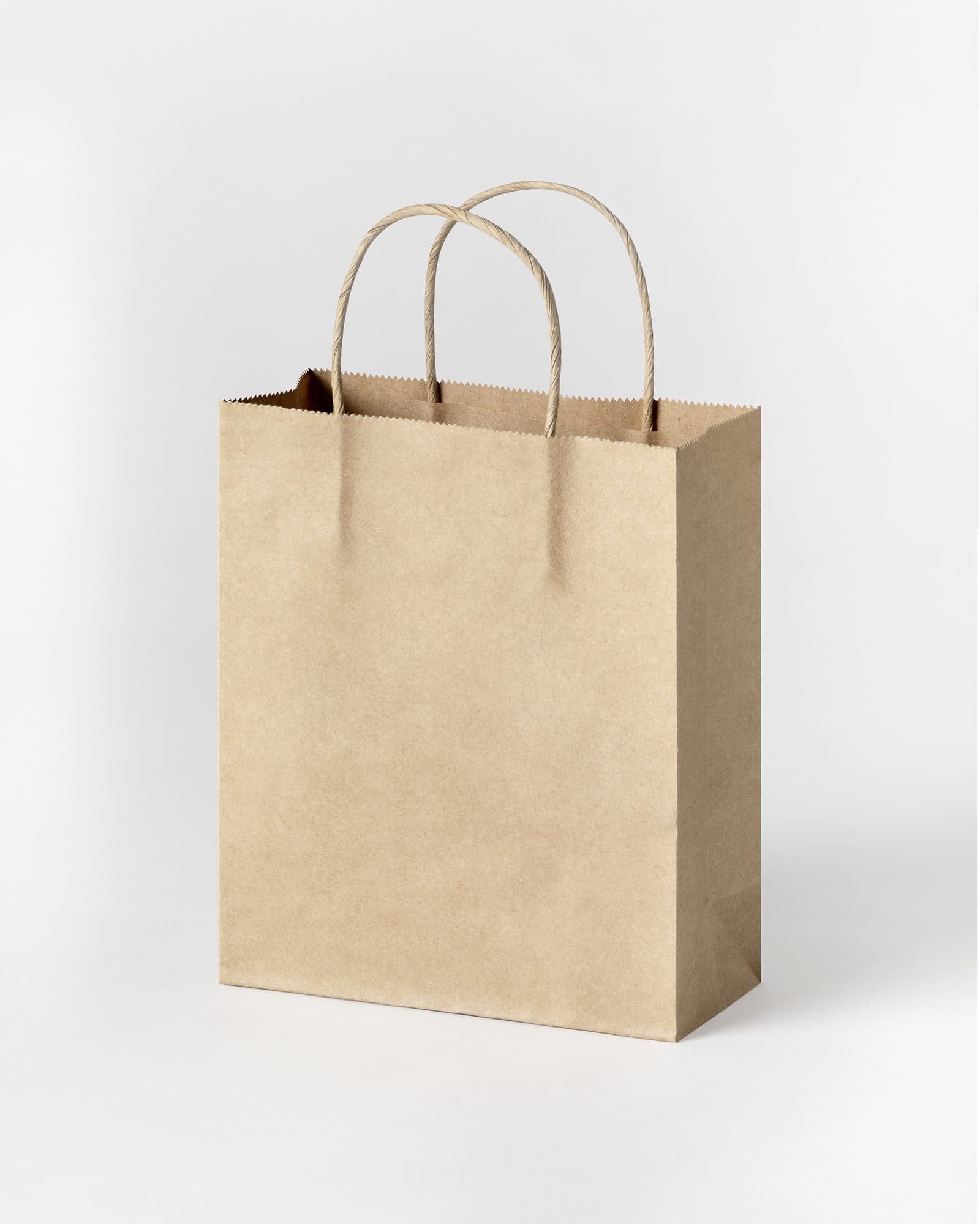 Tas met handvat Folia kraftpapier 125gr 18x21x8cm 20 stuks naturel 2
