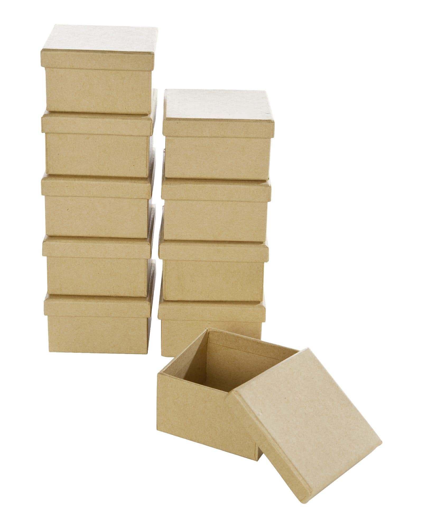 Doos karton Folia mini 7,5x7,5x4,5cm 10 stuks kraft 2