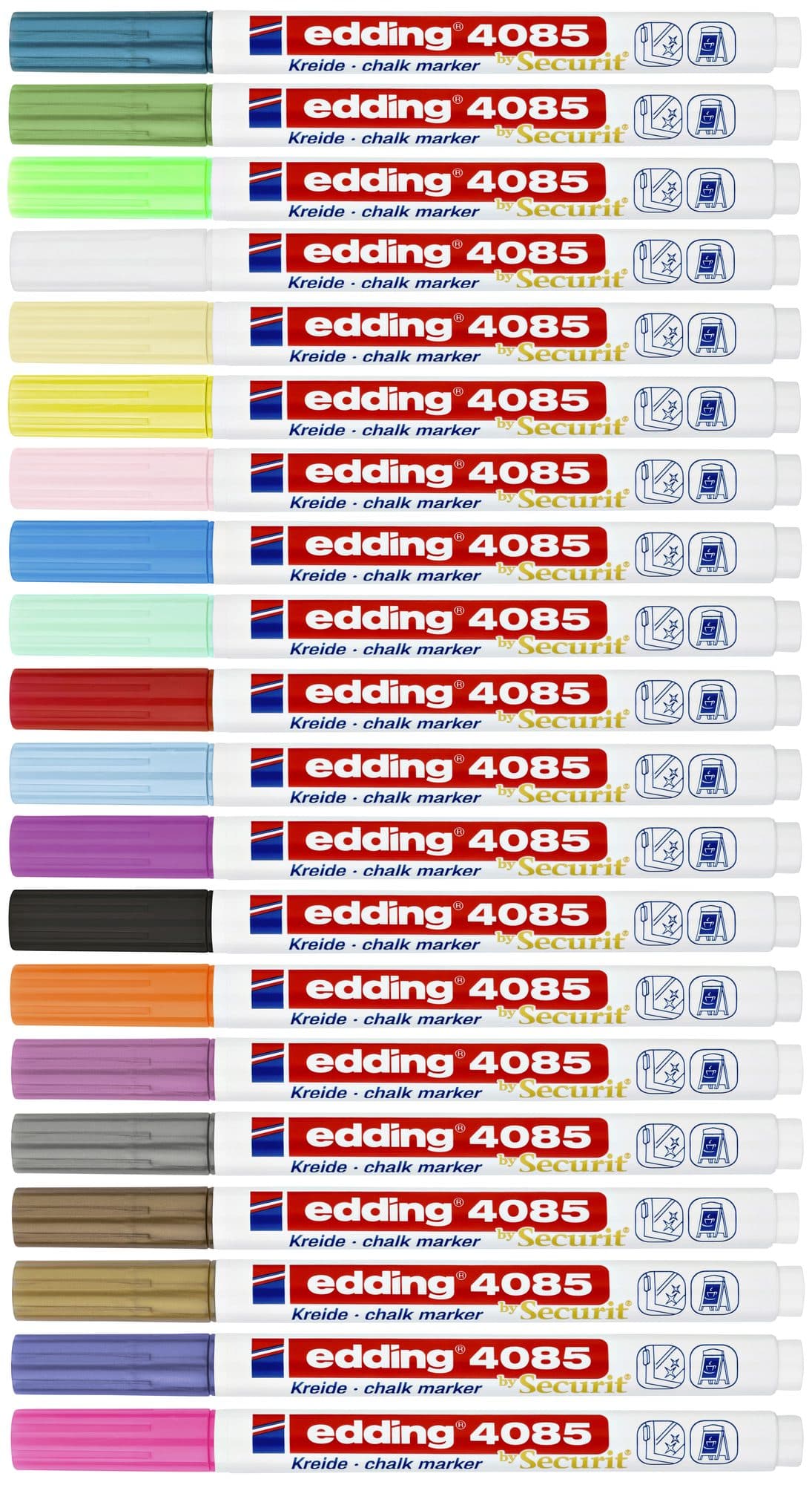 Krijtstift edding 4085 by Securit rond 1-2mm metallic violet 3