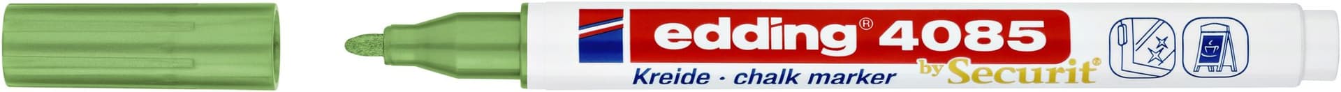 Krijtstift edding 4085 by Securit rond 1-2mm metallic groen 2