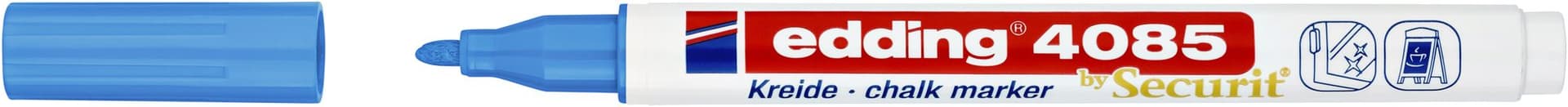 Krijtstift edding 4085 by Securit rond 1-2mm lichtblauw 2
