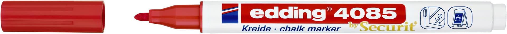 Krijtstift edding 4085 by Securit rond 1-2mm rood 2