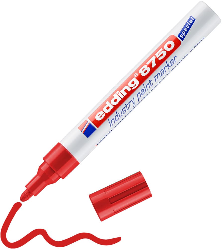 Paintmarker edding 8750 industrie 2-4mm rood 2