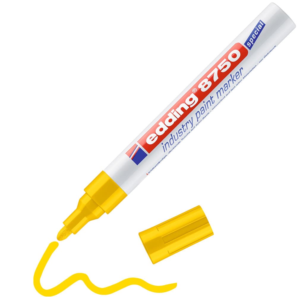 Paintmarker edding 8750 industrie 2-4mm geel 2